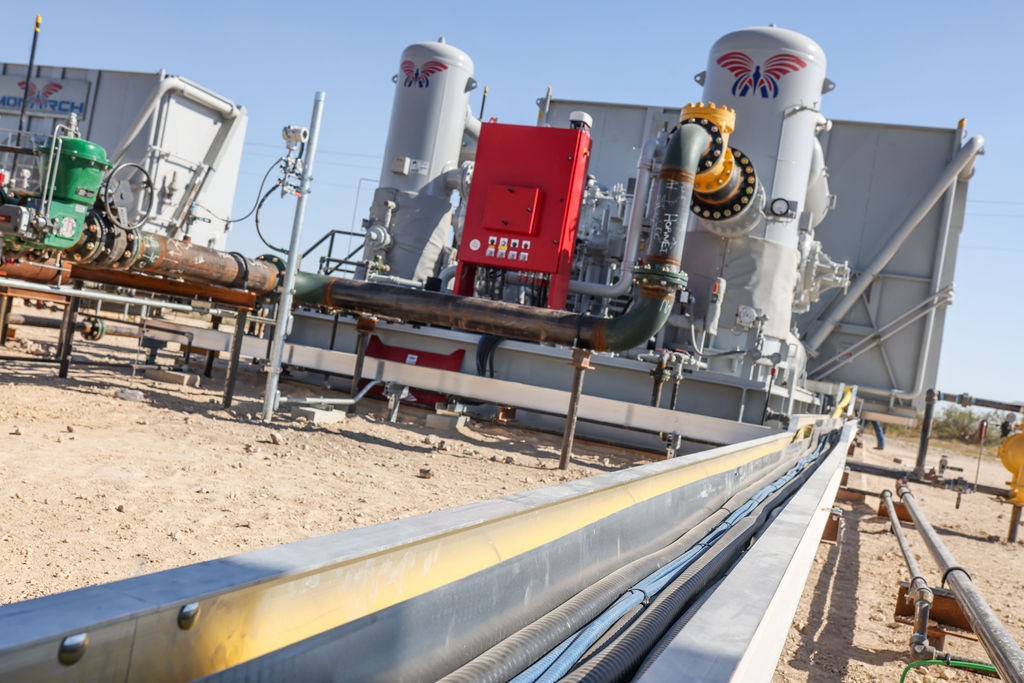 gas lift compressor in central tank battery