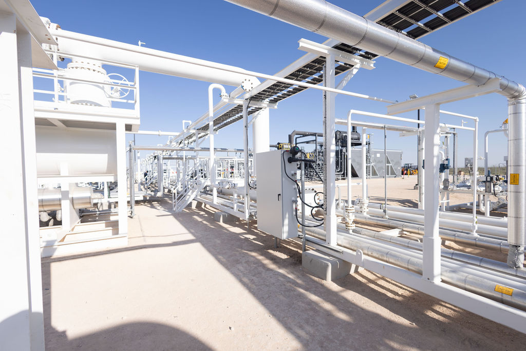 Pipes in an industrial facility